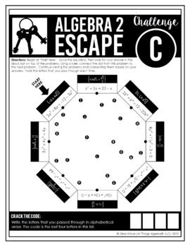 What is an Algebra 2 Escape Room Answer Key?